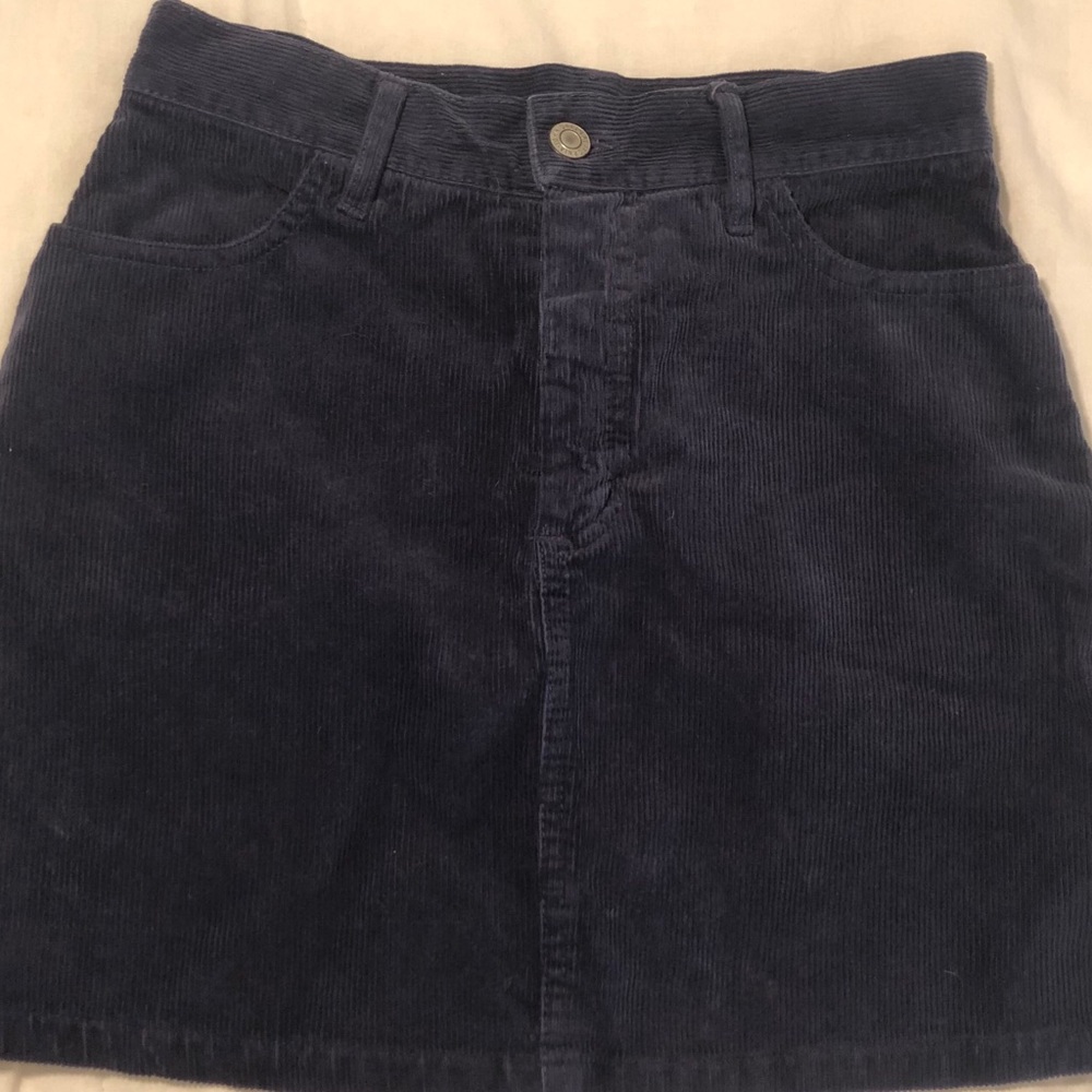 BRANDY MELVILLE Navy Blue mini Courdory Skirt
